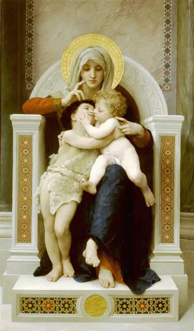 The Virgin Jesus and Saint John Baptist William-Adolphe Bouguereau